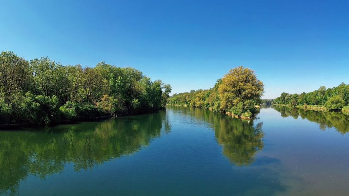 Lechmündung in die Donau